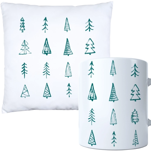 ŚWIĄTECZNY KOMPLET PODUSZKA I KUBEK Z DRUKIEM NA ŚWIĘTA MIKOŁAJA PREZENT