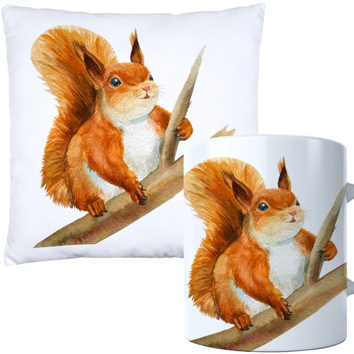 ŚWIĄTECZNY KOMPLET PODUSZKA I KUBEK Z DRUKIEM NA ŚWIĘTA MIKOŁAJA PREZENT