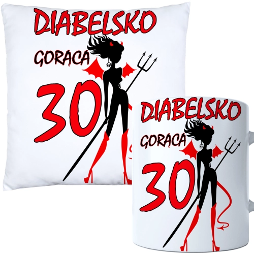 KOMPLET PODUSZKA KUBEK NA 30 URODZINY PREZENT