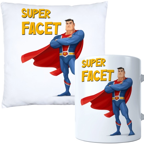 KOMPLET PODUSZKA KUBEK NA DZIEŃ CHŁOPAKA FACETA