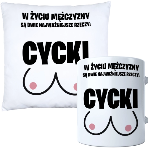 KOMPLET PODUSZKA KUBEK NA DZIEŃ CHŁOPAKA FACETA