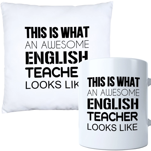 KOMPLET PODUSZKA KUBEK DZIEŃ NAUCZYCIEL WYCHOWAWCA