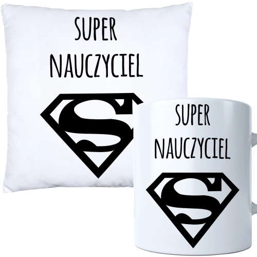 KOMPLET PODUSZKA KUBEK DZIEŃ NAUCZYCIEL WYCHOWAWCA