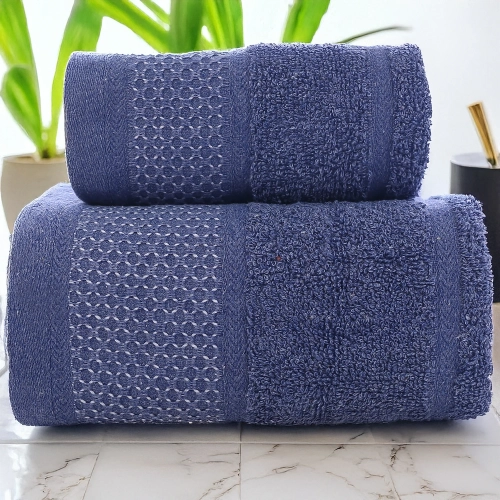 KOMPLET RĘCZNIKÓW AURA 70x140 + 50x100 Z BORDIURĄ BARDZO CHŁONNE BAWEŁNA