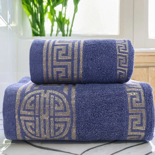 KOMPLET RĘCZNIKÓW CLARA 70x140 + 50x100 Z BORDIURĄ BARDZO CHŁONNE BAWEŁNA