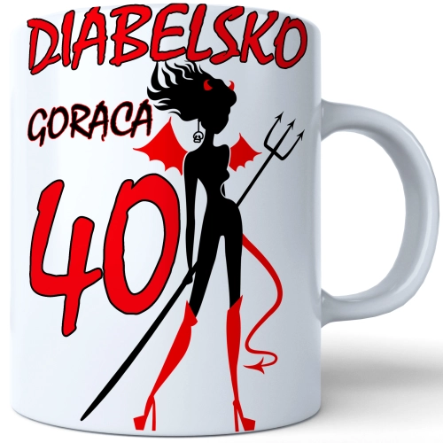 SUPER KUBEK NA PREZENT URODZINY 40 CZTERDZIESTKĘ