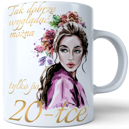 SUPER KUBEK NA PREZENT URODZINY 20 DWUDZIESTKĘ