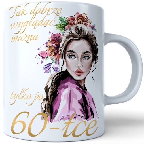 SUPER KUBEK NA PREZENT URODZINY 60 SZEŚĆDZIESIĄTKĘ