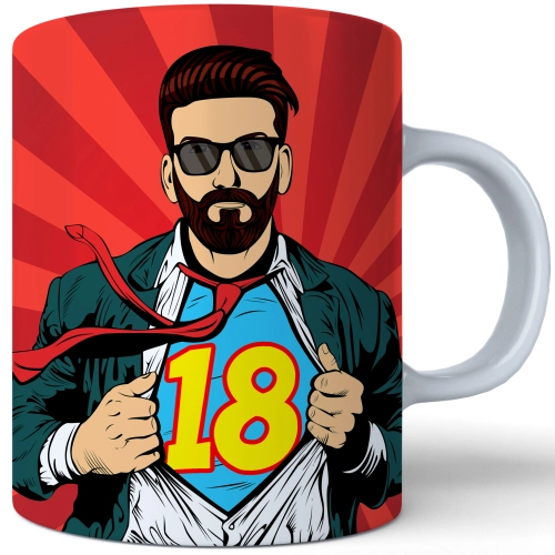 SUPER KUBEK NA PREZENT URODZINY 18 OSIEMNASTKĘ