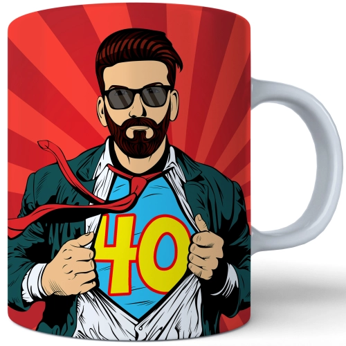 SUPER KUBEK NA PREZENT URODZINY 40 CZTERDZIESTKĘ