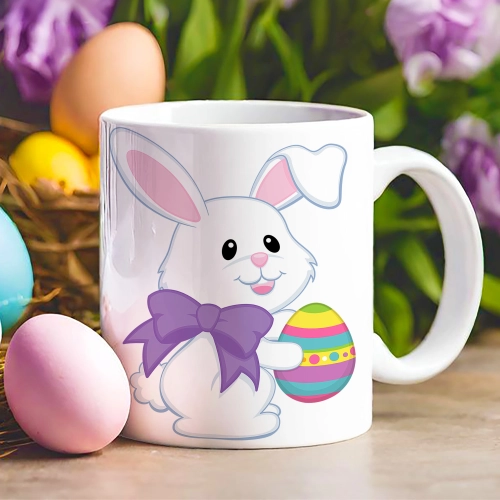 WIELKANOCNY KUBEK 330ml NA PREZENT ZAJĄC ZAJĄCZEK KRÓLIK PISANKA ŚWIĄTECZNY