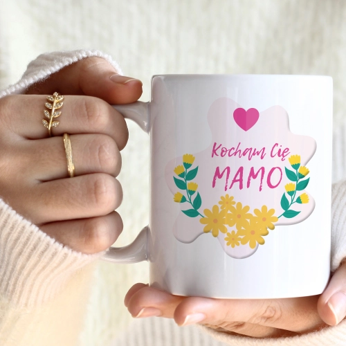 KUBEK 330ml DLA MAMY Z NADRUKIEM NA PREZENT DZIEŃ MATKI MAMA MAMUSIA
