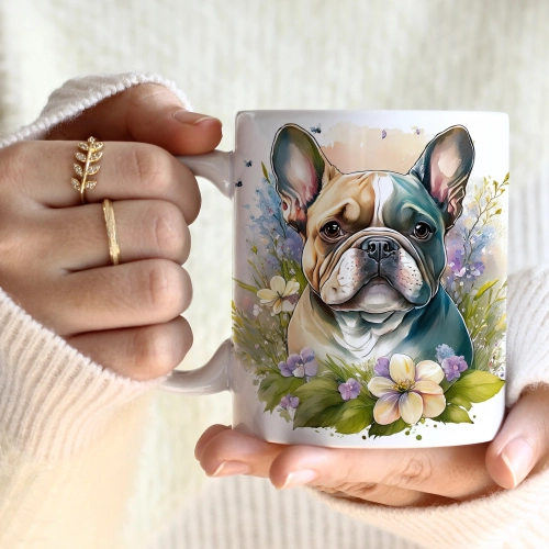 WIOSENNY WIELKANOCNY KUBEK 330ml NA PREZENT KAWĘ HERBATĘ WIOSNA PIES