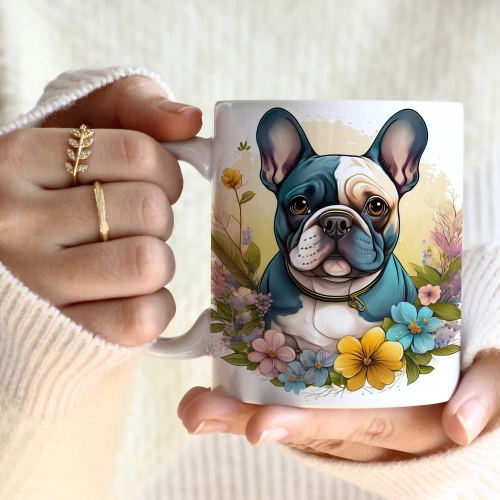 WIOSENNY WIELKANOCNY KUBEK 330ml NA PREZENT KAWĘ HERBATĘ WIOSNA PIES