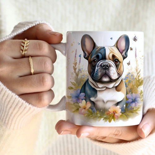 WIOSENNY WIELKANOCNY KUBEK 330ml NA PREZENT KAWĘ HERBATĘ WIOSNA PIES