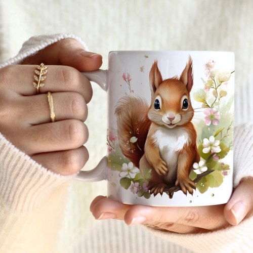 WIOSENNY WIELKANOCNY KUBEK 330ml NA PREZENT KAWĘ HERBATĘ WIOSNA WIEWIÓRKA