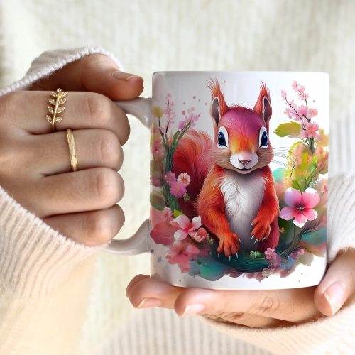 WIOSENNY WIELKANOCNY KUBEK 330ml NA PREZENT KAWĘ HERBATĘ WIOSNA WIEWIÓRKA