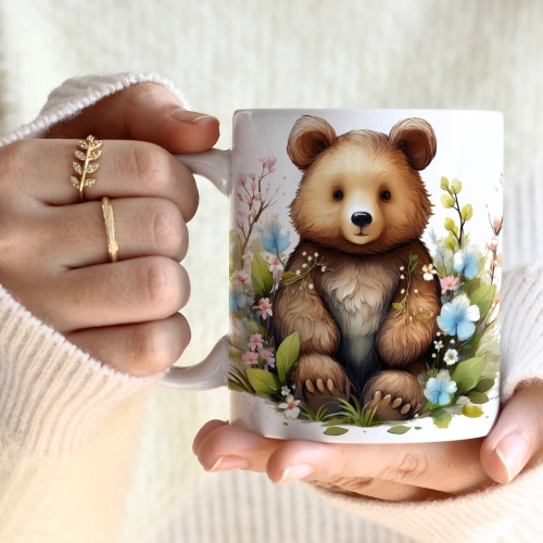 WIOSENNY WIELKANOCNY KUBEK 330ml NA PREZENT KAWĘ HERBATĘ WIOSNA MIŚ