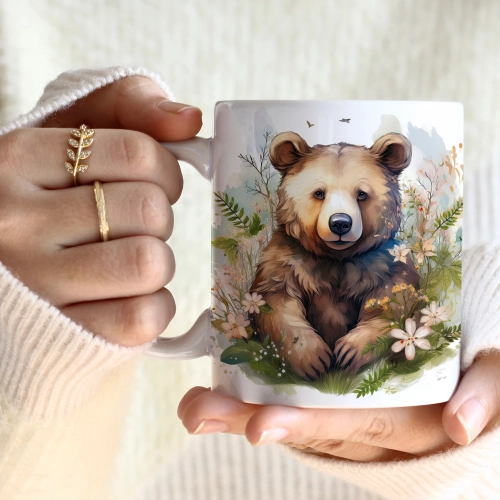 WIOSENNY WIELKANOCNY KUBEK 330ml NA PREZENT KAWĘ HERBATĘ WIOSNA MIŚ