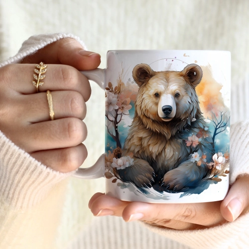 WIOSENNY WIELKANOCNY KUBEK 330ml NA PREZENT KAWĘ HERBATĘ WIOSNA MIŚ