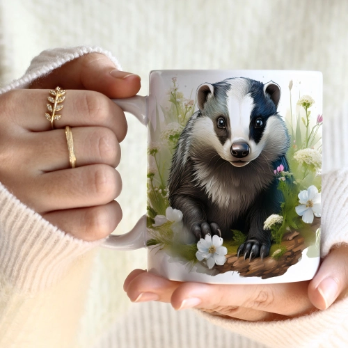 WIOSENNY WIELKANOCNY KUBEK 330ml NA PREZENT KAWĘ HERBATĘ WIOSNA BORSUK