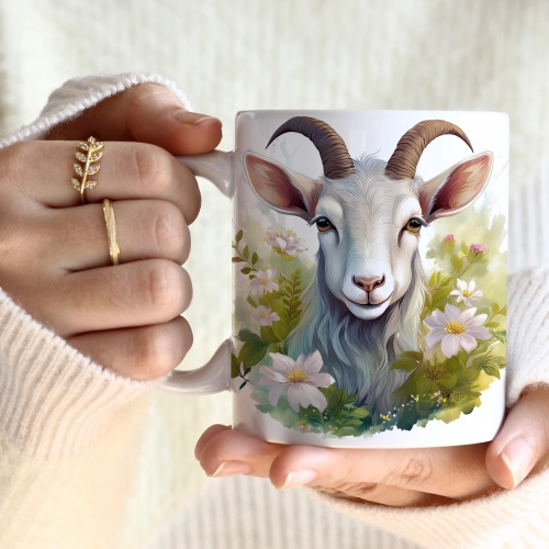 WIOSENNY WIELKANOCNY KUBEK 330ml NA PREZENT KAWĘ HERBATĘ WIOSNA KOZA