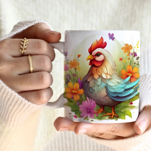 WIOSENNY WIELKANOCNY KUBEK 330ml NA PREZENT KAWĘ HERBATĘ WIOSNA KOGUT