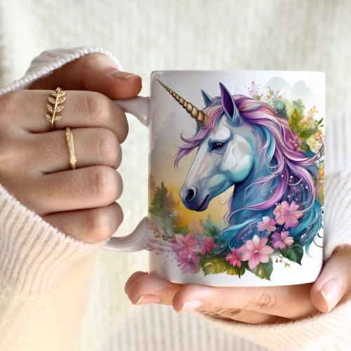 WIOSENNY WIELKANOCNY KUBEK 330ml NA PREZENT KAWĘ HERBATĘ WIOSNA KOŃ