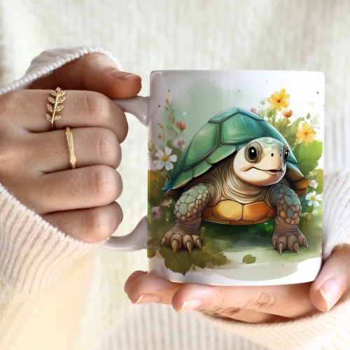 WIOSENNY WIELKANOCNY KUBEK 330ml NA PREZENT KAWĘ HERBATĘ WIOSNA ŻÓŁW