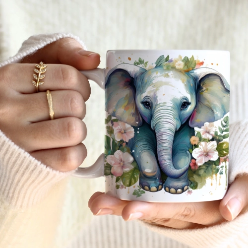 WIOSENNY WIELKANOCNY KUBEK 330ml NA PREZENT KAWĘ HERBATĘ WIOSNA SŁOŃ