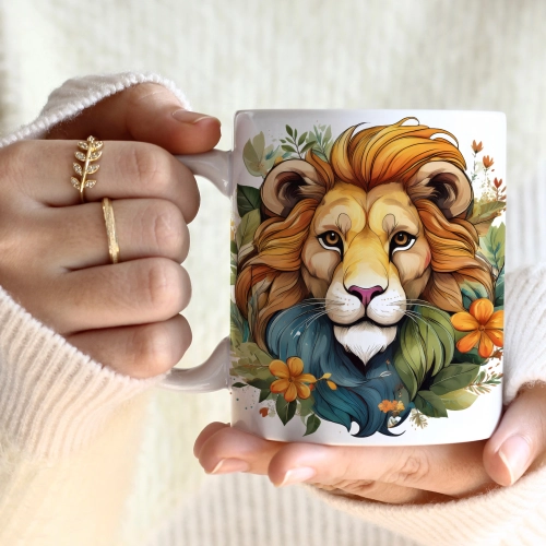 WIOSENNY WIELKANOCNY KUBEK 330ml NA PREZENT KAWĘ HERBATĘ WIOSNA LEW