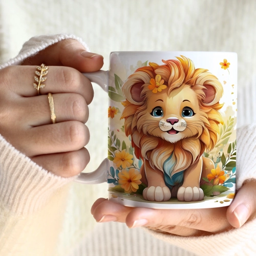 WIOSENNY WIELKANOCNY KUBEK 330ml NA PREZENT KAWĘ HERBATĘ WIOSNA LWIĄTKO