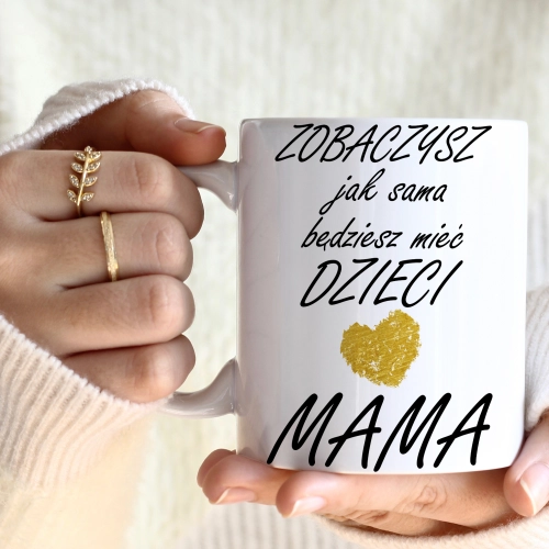 KUBEK 330ml DLA MAMY Z NADRUKIEM NA PREZENT DZIEŃ MATKI MAMA MAMUSIA