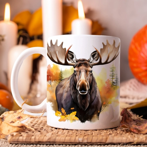 JESIENNY KUBEK 330ml NA HERBATĘ KAWĘ NA PREZENT JESIEŃ ŁOŚ