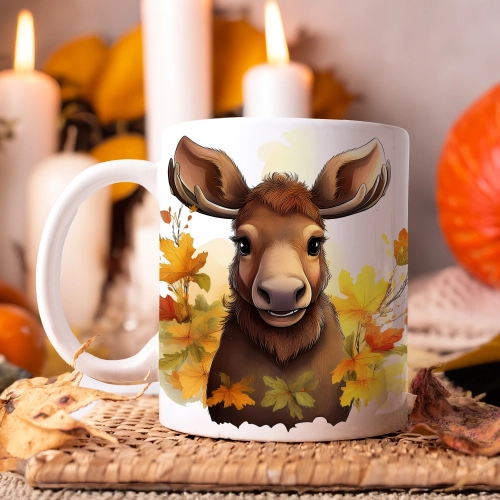 JESIENNY KUBEK 330ml NA HERBATĘ KAWĘ NA PREZENT JESIEŃ ŁOŚ