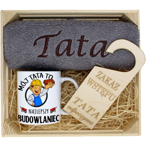 PREZENT DLA TATY RĘCZNIK + KUBEK DZIEŃ OJCA TATA