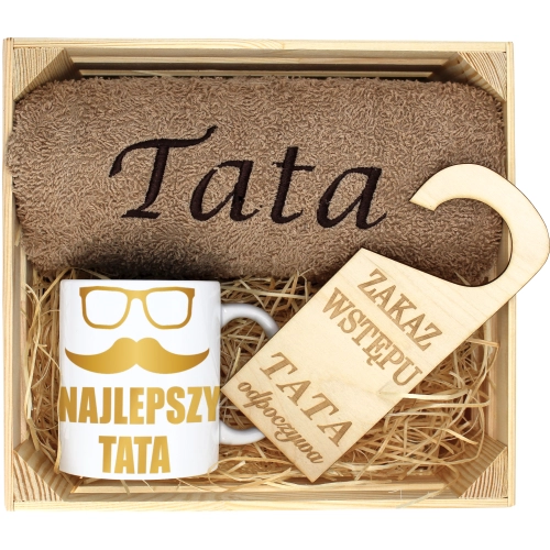 PREZENT DLA TATY RĘCZNIK + KUBEK DZIEŃ OJCA TATA