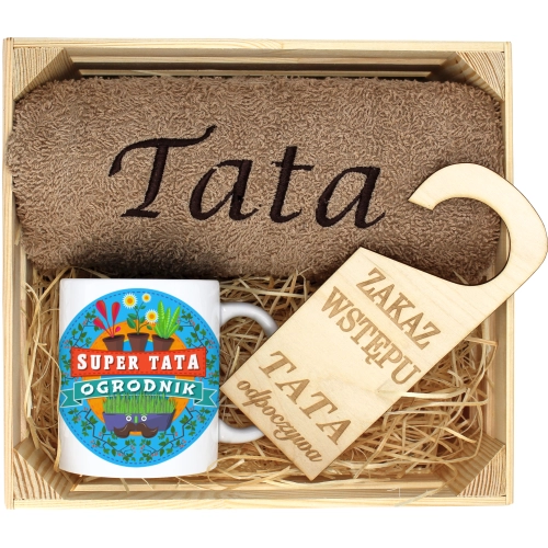 PREZENT DLA TATY RĘCZNIK + KUBEK DZIEŃ OJCA TATA