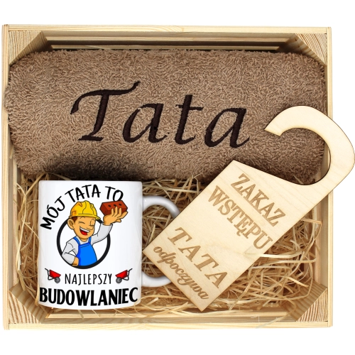 PREZENT DLA TATY RĘCZNIK + KUBEK DZIEŃ OJCA TATA