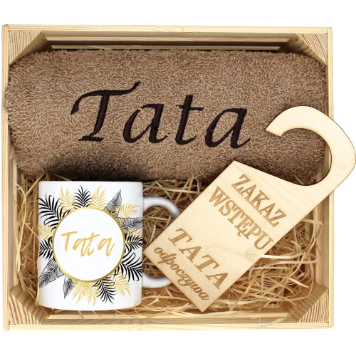 PREZENT DLA TATY RĘCZNIK + KUBEK DZIEŃ OJCA TATA