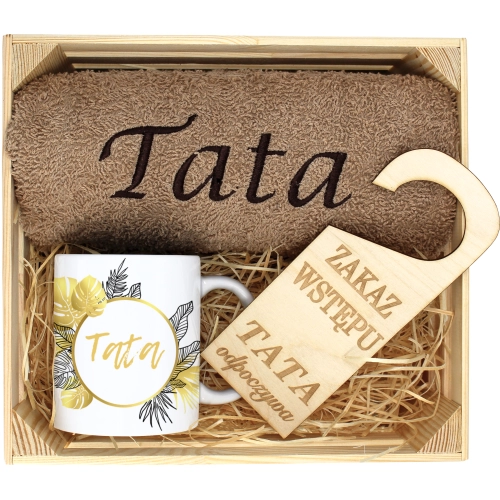 PREZENT DLA TATY RĘCZNIK + KUBEK DZIEŃ OJCA TATA