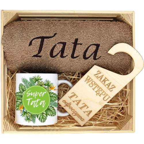 PREZENT DLA TATY RĘCZNIK + KUBEK DZIEŃ OJCA TATA
