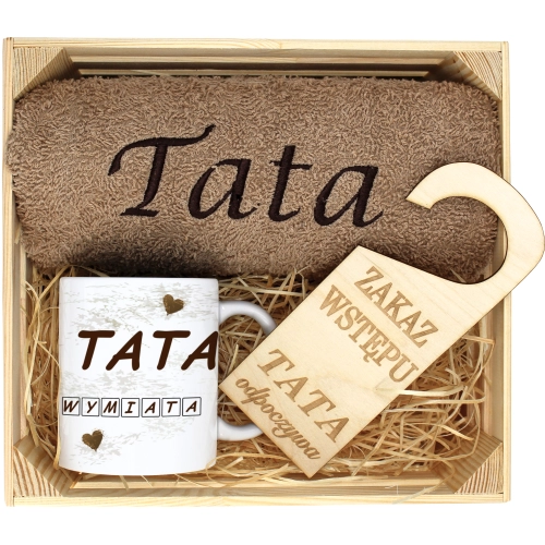 PREZENT DLA TATY RĘCZNIK + KUBEK DZIEŃ OJCA TATA
