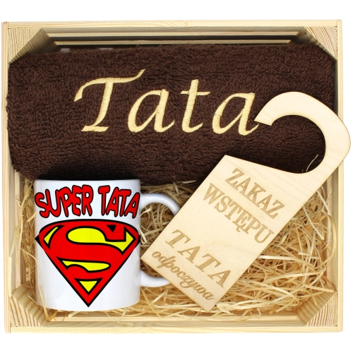 PREZENT DLA TATY RĘCZNIK + KUBEK DZIEŃ OJCA TATA