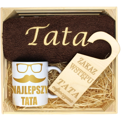 PREZENT DLA TATY RĘCZNIK + KUBEK DZIEŃ OJCA TATA