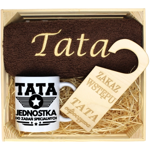 PREZENT DLA TATY RĘCZNIK + KUBEK DZIEŃ OJCA TATA