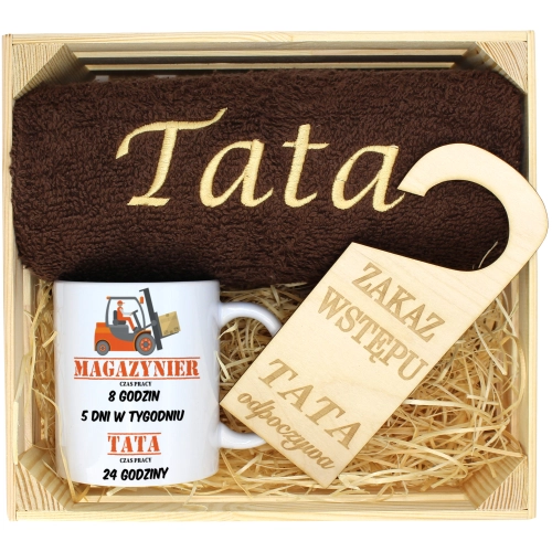 PREZENT DLA TATY RĘCZNIK + KUBEK DZIEŃ OJCA TATA