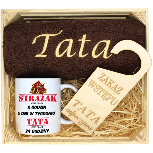 PREZENT DLA TATY RĘCZNIK + KUBEK DZIEŃ OJCA TATA