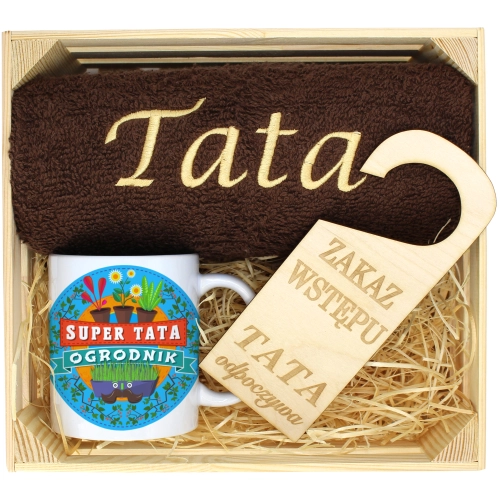 PREZENT DLA TATY RĘCZNIK + KUBEK DZIEŃ OJCA TATA