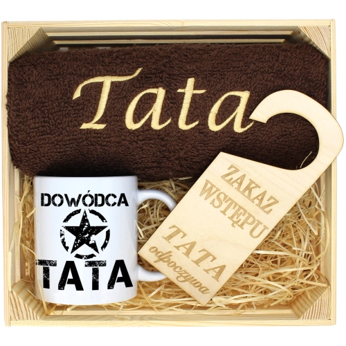 PREZENT DLA TATY RĘCZNIK + KUBEK DZIEŃ OJCA TATA